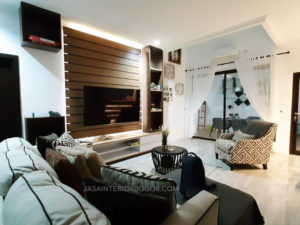 01 jatiwarna residence pondok gede - jasa interior bogor - kontraktor interior rumah tinggal jakarta bogor depok tangerang bekasi - ruang tamu